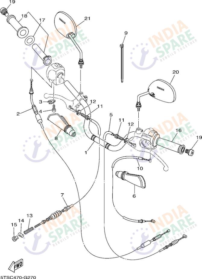 STEERING HANDLE CABLE